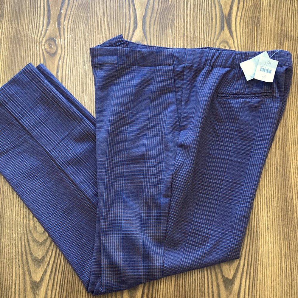 NWT  J. Jill  Checkered Workwear‎ Pants Size 8 Petite